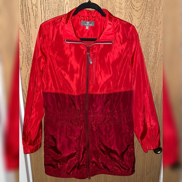 ⬇️T by Talbots red colorblock windbreaker jacket - Picture 7 of 7
